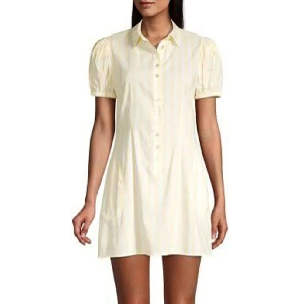 WeWoreWhat Elle Striped Mini Shirt Dress - Size M - NEW WITH TAGS